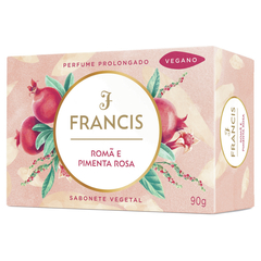 Sabonete Barra Vegetal Romã e Pimenta-Rosa Francis Caixa 90g