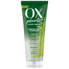 Shampoo OX Plants Cuida do Couro e Fortalece 200ml