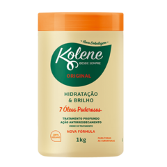 Kit Kolene Original – Bomba de Hidratação e Brilho c/ Creme para pentear 500ml - Flora Cosméticos