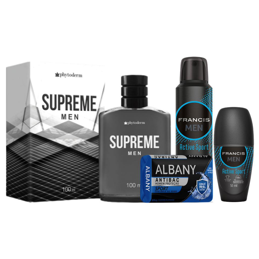 Kit Masculino Supreme Azul Desodorante e Sabonete