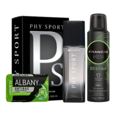 Kit Masculino Sport Verde Colonia Desodorante Sabonete - comprar online