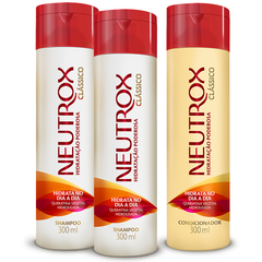 Kit 2 Shampoos 300ml e 1 Condicionador 300ml Neutrox Clássico 