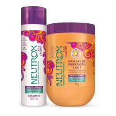 Kit 1 Shampoo 300ml e 1 Creme Para Pentear 1Kg Neutrox SOS