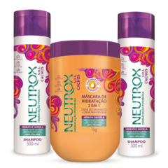 Kit 2 Shampoos 300ml e 1 Creme de Tratamento 1kg Neutrox SOS