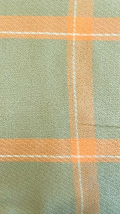 PASHMINA XADREZ VERDE COM LARANJA - comprar online