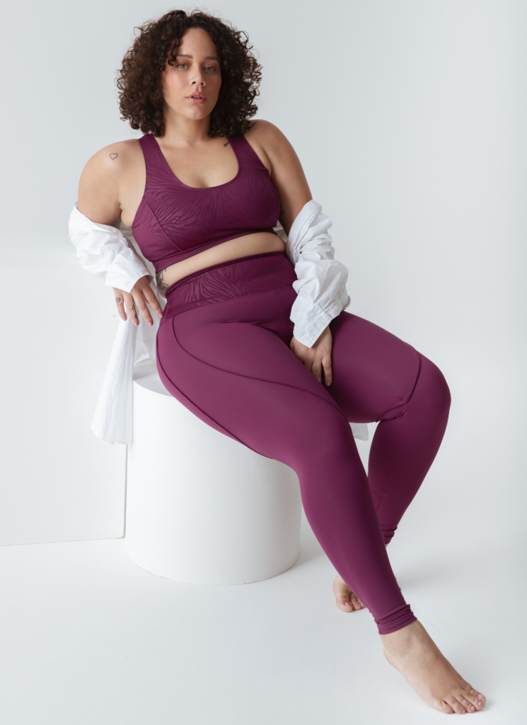 Calça Legging Alta Compressão Plus Size Roxo