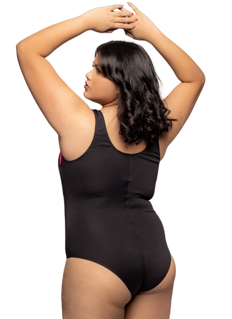 Maiô de Hidroginástica sem Bojo Preto Plus Size