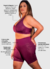 Bermuda com Cós Alto Reforçado Plus Size Bordo - AcquaRosa Plus Size