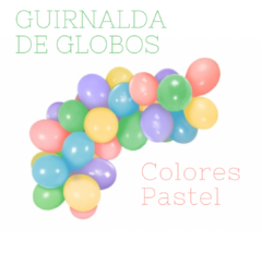 Guirnalda de Globos Colores Pastel