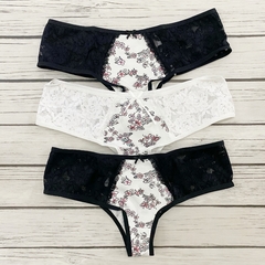 SALE Culotte Microfibra Estampada + Encaje