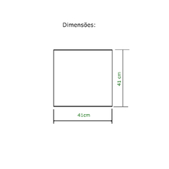 Dimensões da toalha de mesa 41cm x 41cm