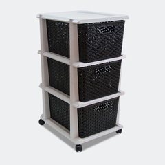 Cajonera con cajones simil Ratan y ruedas. 8727