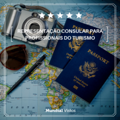Profissionais do turismo representação consular com FRETE por conta da Agência de Turismo