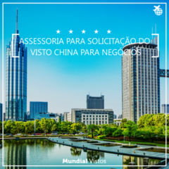 Visto chinês de negócios - valor por pessoa referente à assessoria documental. - comprar online