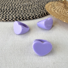 Anillo Heart Lavander