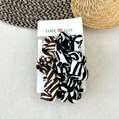 Pack 3 Scrunchies Zebra