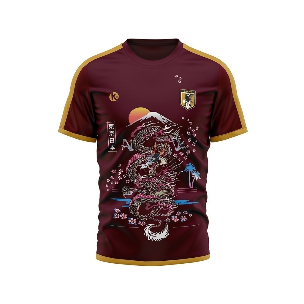JAPON DRAGON BORDO ADULTOS CAMISETA FUTBOL KAPHO