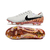 BOTIN FUTBOL NIKE TIEMPO LEYEND 10 ELITE FG BLANCO NEGRO NARANJA - CESPED NATURAL