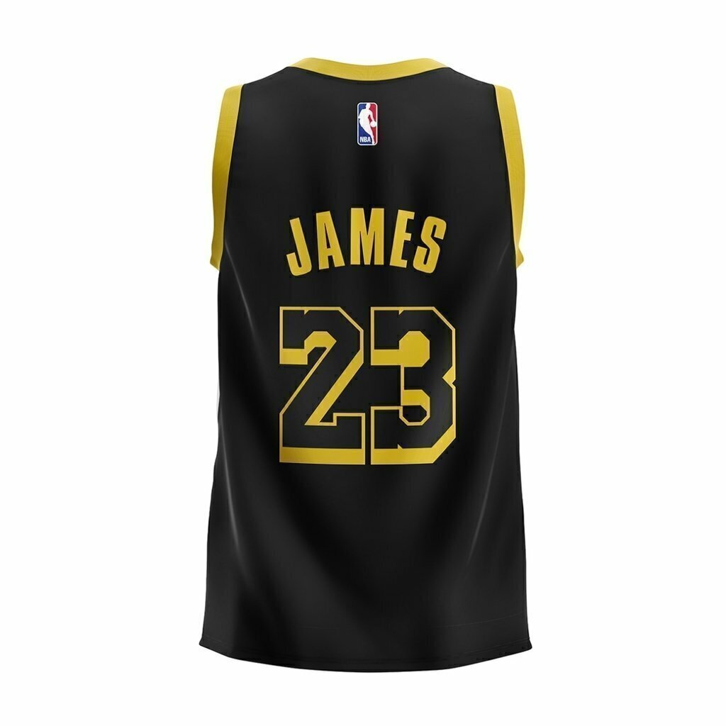 CAMISETA KAPHO BASQUET LOS ANGELES LAKERS NEGRA 23 LEBRON JAMES ADUL
