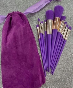 Set 10 brochas Purple + estuche terciopelo