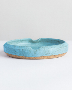 Prato Sushi de cerâmica redondo médio com descanso pra hashi Azul - comprar online
