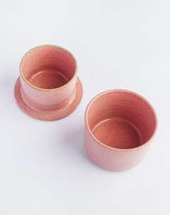 Manteigueira Francesa de cerâmica Rosa - comprar online