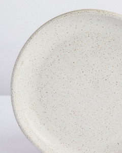 Prato sobremesa de cerâmica Branco Lavanda - comprar online