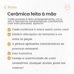 CUIA DE CERÂMICA AMARELA PARA CHIMARRÃO LAVANDA - Cerâmica Lavanda peças Exclusivas feitas à mão