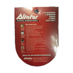 Disco Diamantado Aliafor TRF Turbo Fino Porcelanato en internet