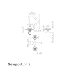 Griferia Fv Newport Plus Lavatorio 207/B2P Cromo en internet