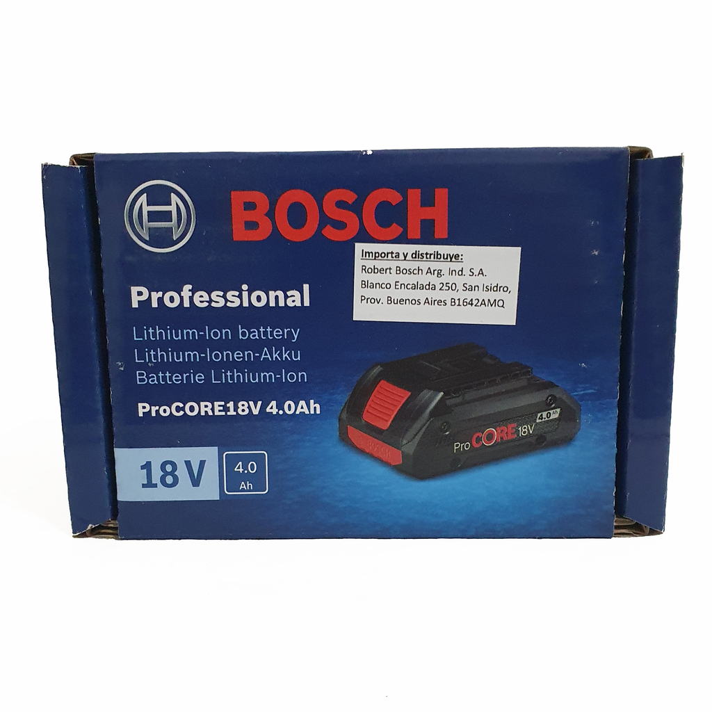 Batería BOSCH 18V 4.0AH Procore - Modelo 1600A016GB