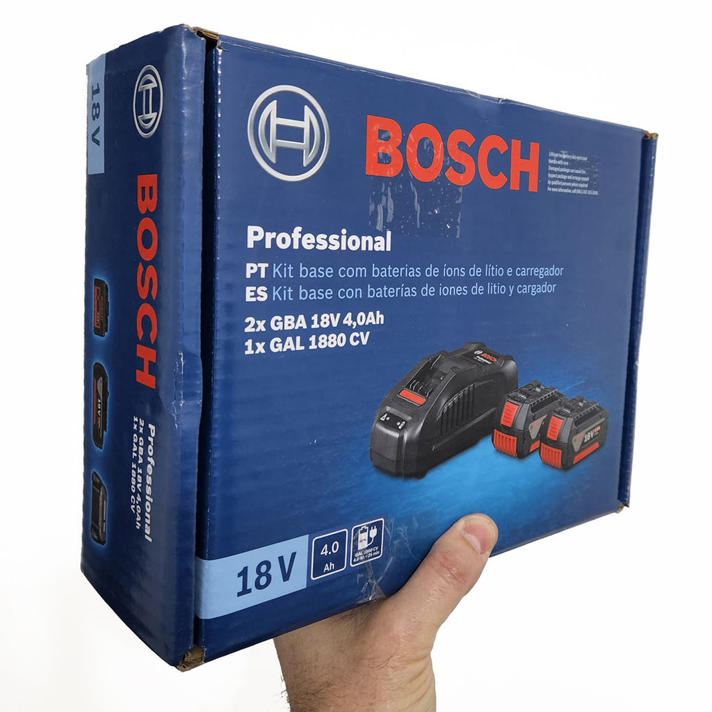 Kit Cargador + 2 Baterias 18v 4 Amp Combo Bosch Professional