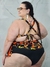 Biquíni Com Saia Embutida Tipo Saída de Praia Plus Size- Preto passaro na internet