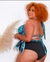 Biquíni Com Saia Embutida Tipo Saída de Praia Plus Size- Verde e Preto na internet