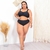 Conjunto de Biquini Com Regulador preto - Sandy Moda Praia Plus Size