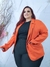 Blazer Alfaiataria Telha com Bolso Besom Plus Size - comprar online