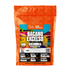 Café Colombia Excelso Bacano x 1/4Kg en grano o molido