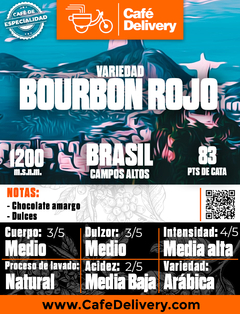 Café Brasil Bourbon x 1/4Kg en grano o molido - comprar online
