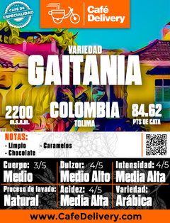 Café Colombia Gaitania x 1Kg en grano o molido en internet