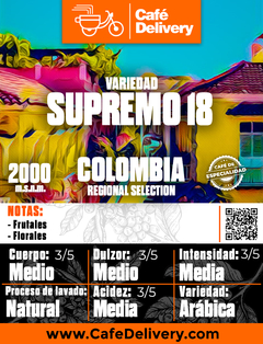 Café Colombia Supremo 18 x 1Kg en grano o molido - comprar online
