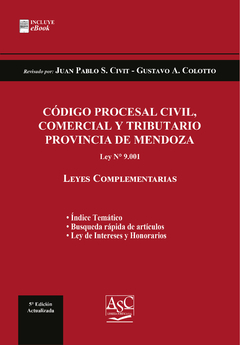 Pack: Códigos Procesales de Mendoza sin comentar en internet