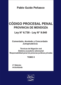 Código Procesal Penal de la Provincia de Mendoza Comentado - 2 TOMOS (tapa blanda) en internet