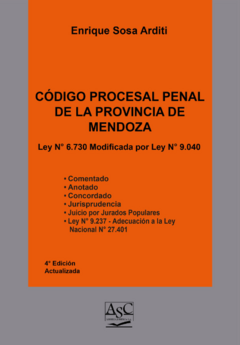 Código Procesal Penal de Mendoza - Comentado - Sosa Arditi