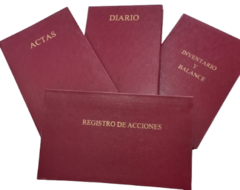 Libro: Actas + Diario + Inventario y Balance + Registro de Acciones