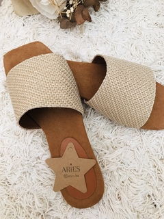 Chatitas Tulum (rafia beige) - tienda online