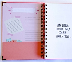 caderno de planejamento rosa 