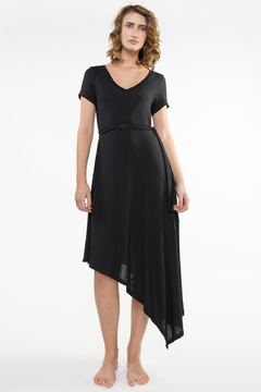 Vestido Assimétrico Trico Preto (520.01) - comprar online