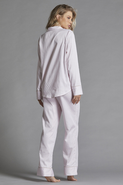 Pijama Longo Listrado Rosa (294.02) - Touch Me