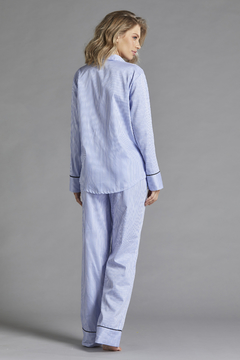 Pijama Longo Listrado Azul (294.01) - comprar online