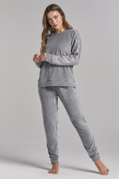 Jogger Plush Renda Mescla (345.01)